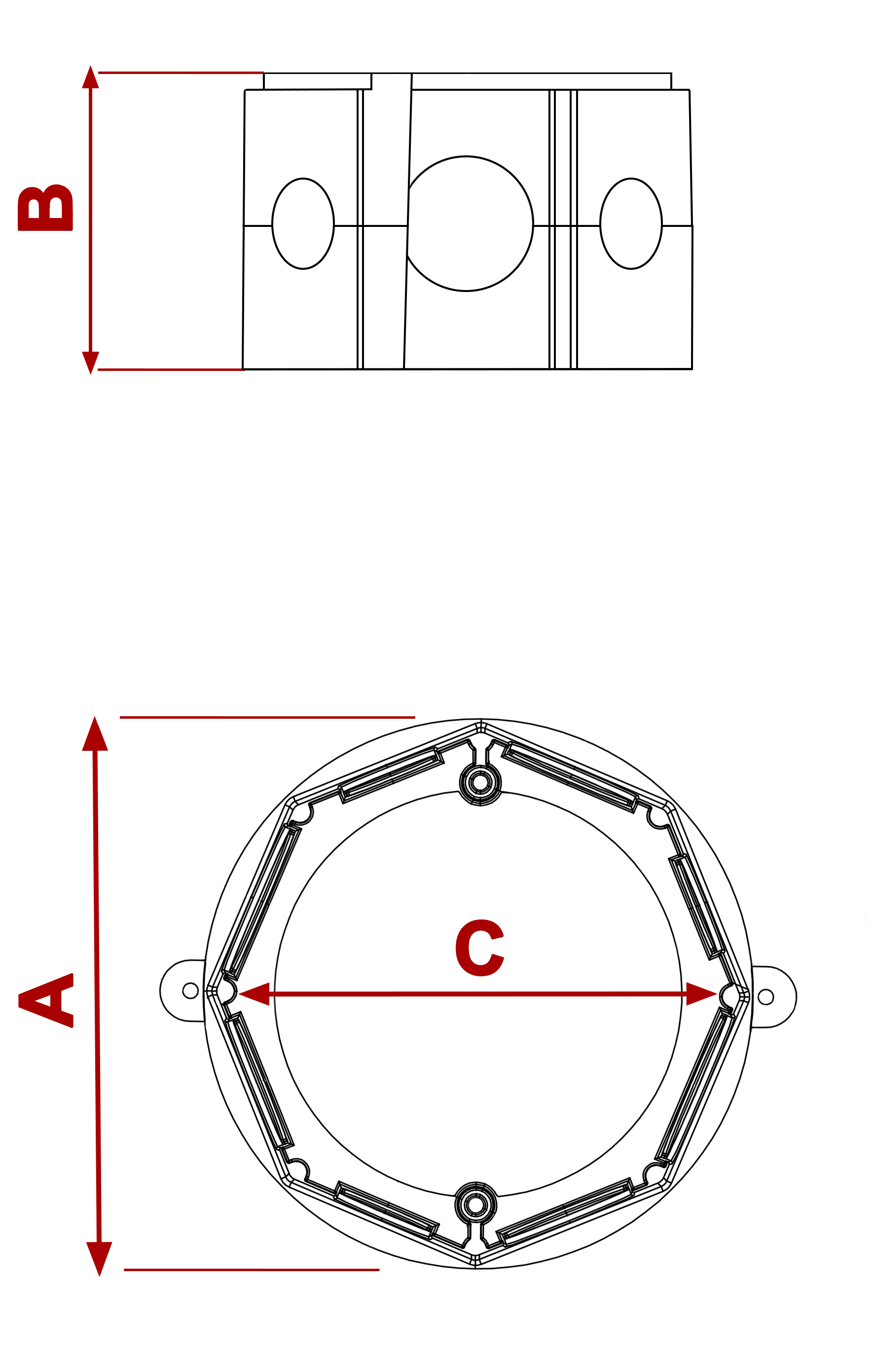 Dibujo técnico. CAD. Serie CXJ OCT 3x3".